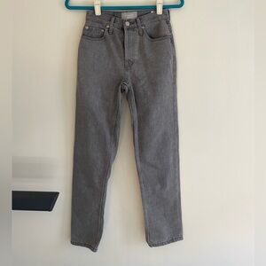 Everlane Organic 90s Cheeky Jeans Grey Cropped 23